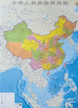 中国地图由横变竖:南海诸岛首次全景展现图片